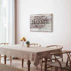 Rustic Wooden Hearts Text Canvas Print