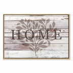 Rustic Wooden Hearts Text Canvas Print
