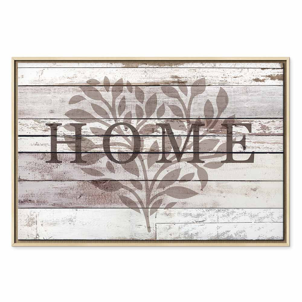 Rustic Wooden Hearts Text Canvas Print