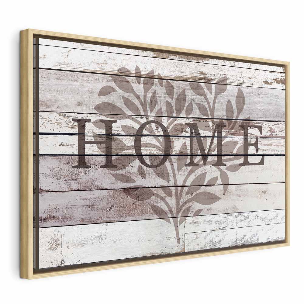 Rustic Wooden Hearts Text Canvas Print