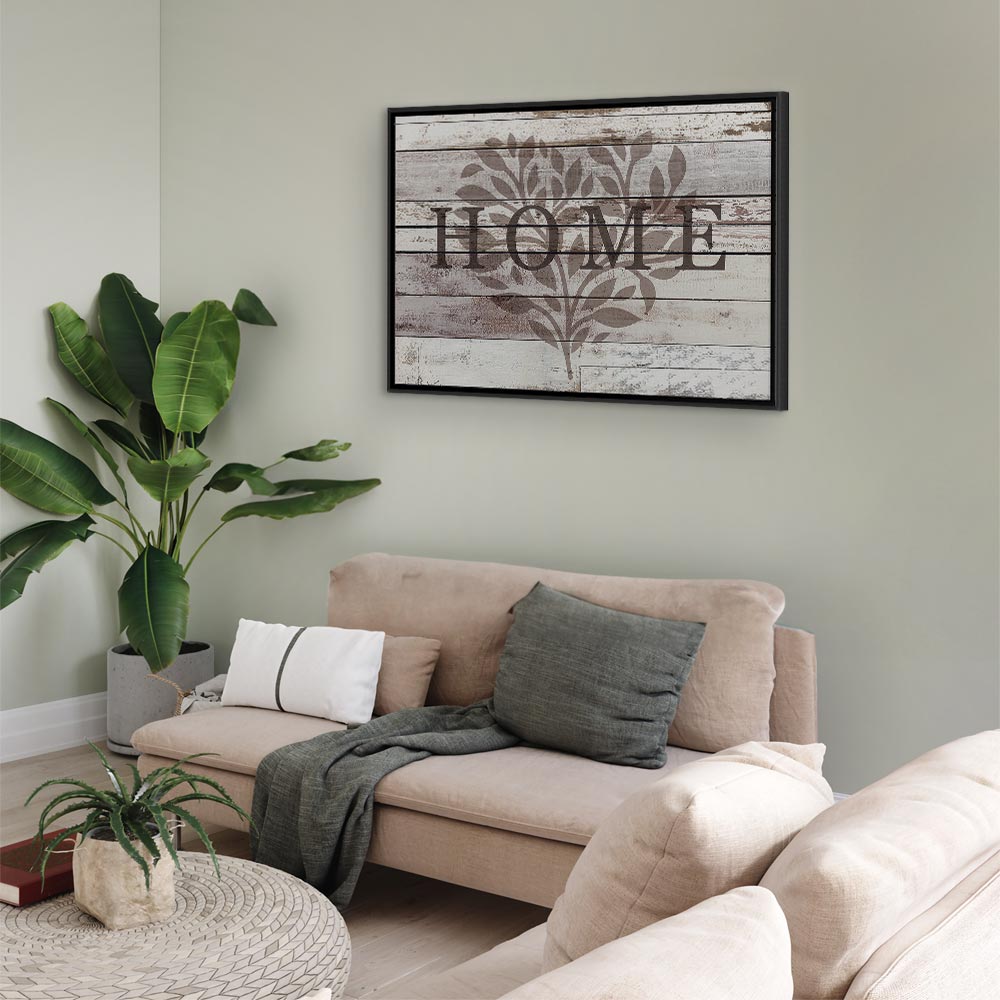 Rustic Wooden Hearts Text Canvas Print