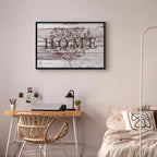 Rustic Wooden Hearts Text Canvas Print