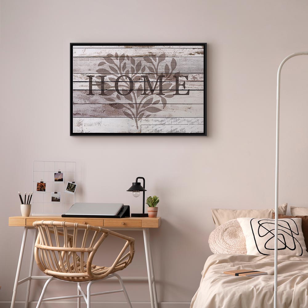 Rustic Wooden Hearts Text Canvas Print