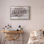 Rustic Wooden Hearts Text Canvas Print