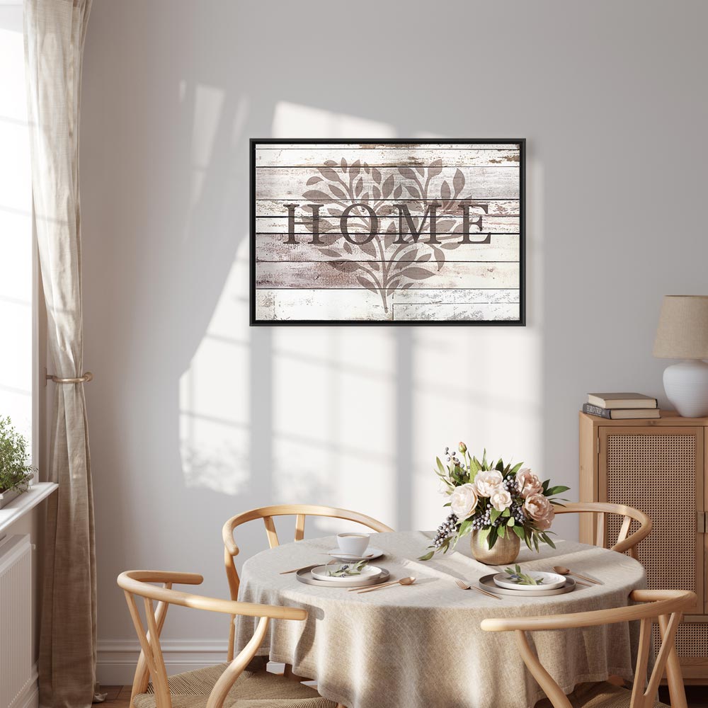 Rustic Wooden Hearts Text Canvas Print