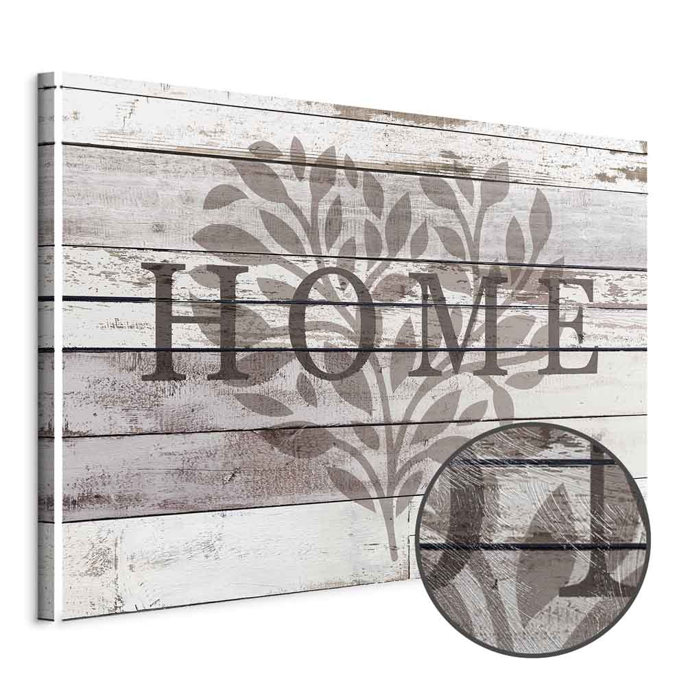 Rustic Wooden Hearts Text Canvas Print