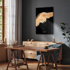 Giraffe Sketch Minimalist Canvas Print