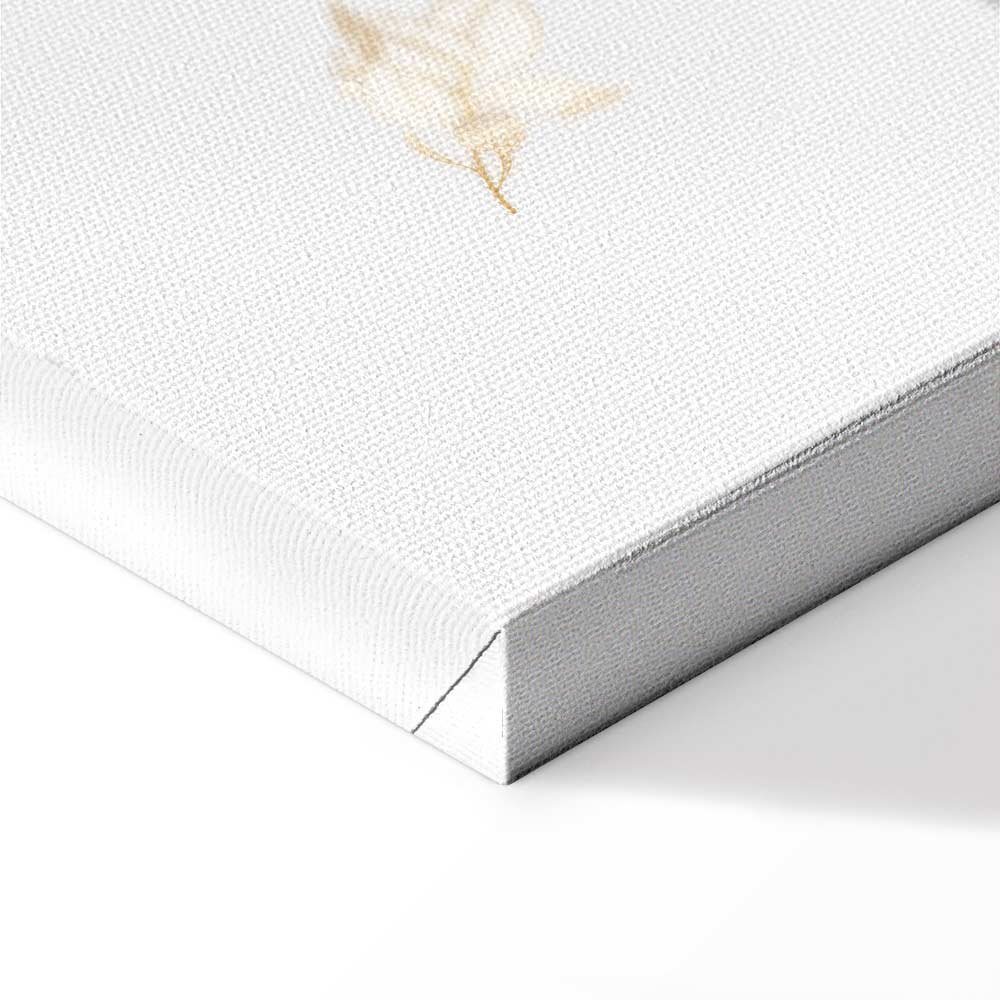 Floral Love Is Strength Text Canvas Print