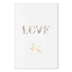 Floral Love Is Strength Text Canvas Print