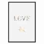 Floral Love Is Strength Text Canvas Print
