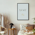 Floral Love Is Strength Text Canvas Print