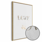 Floral Love Is Strength Text Canvas Print