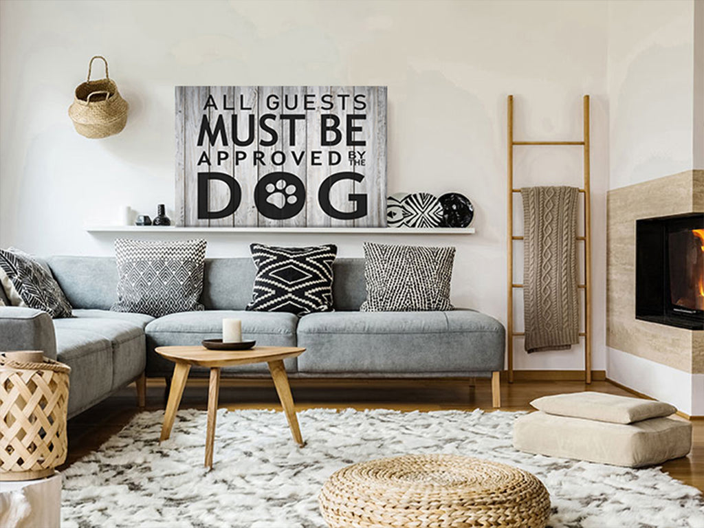 Canvas Print - All Guests Must Be Approved by the Dog (Wide)