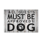 Dog Approval Quote Wide Canvas Print
