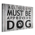 Dog Approval Quote Wide Canvas Print