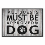 Dog Approval Quote Wide Canvas Print