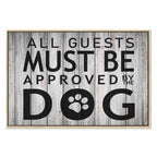 Dog Approval Quote Wide Canvas Print