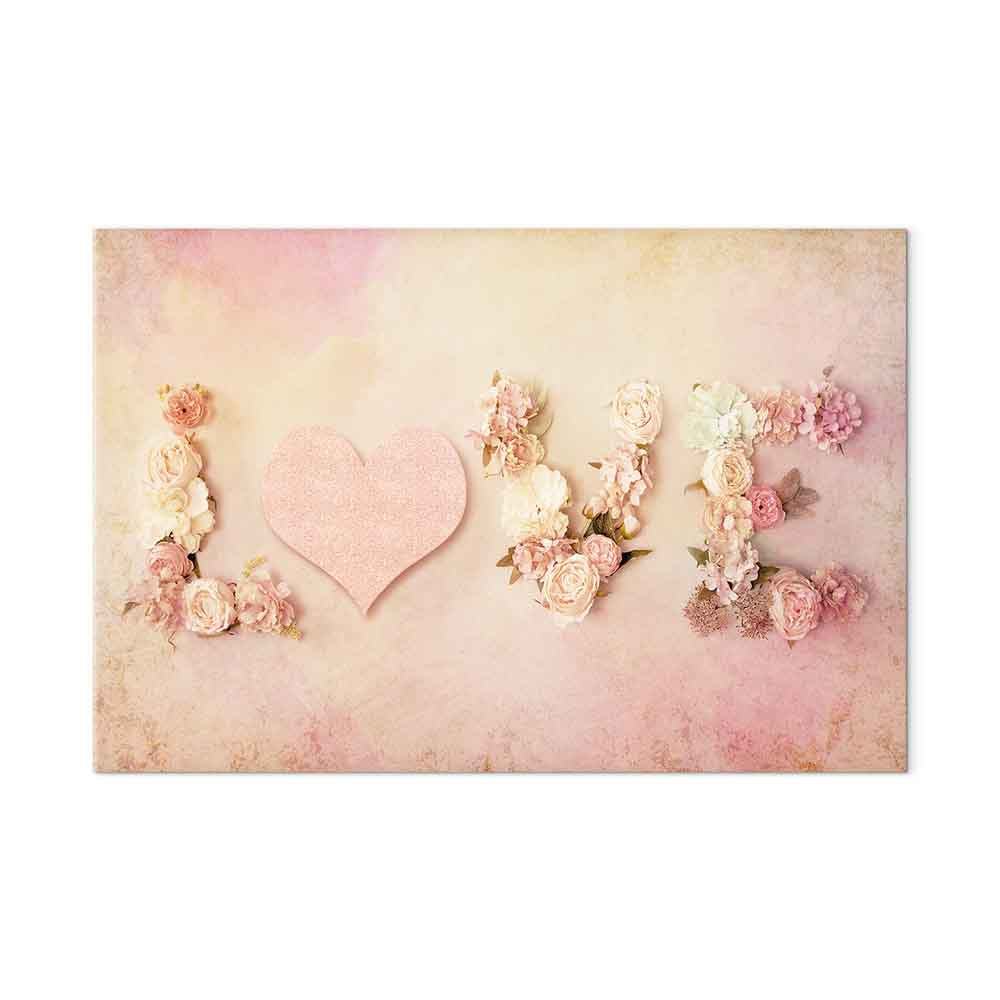 Time for Love Romantic Text Canvas Print