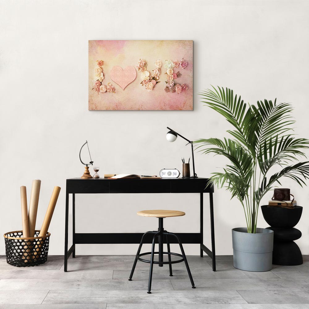 Time for Love Romantic Text Canvas Print