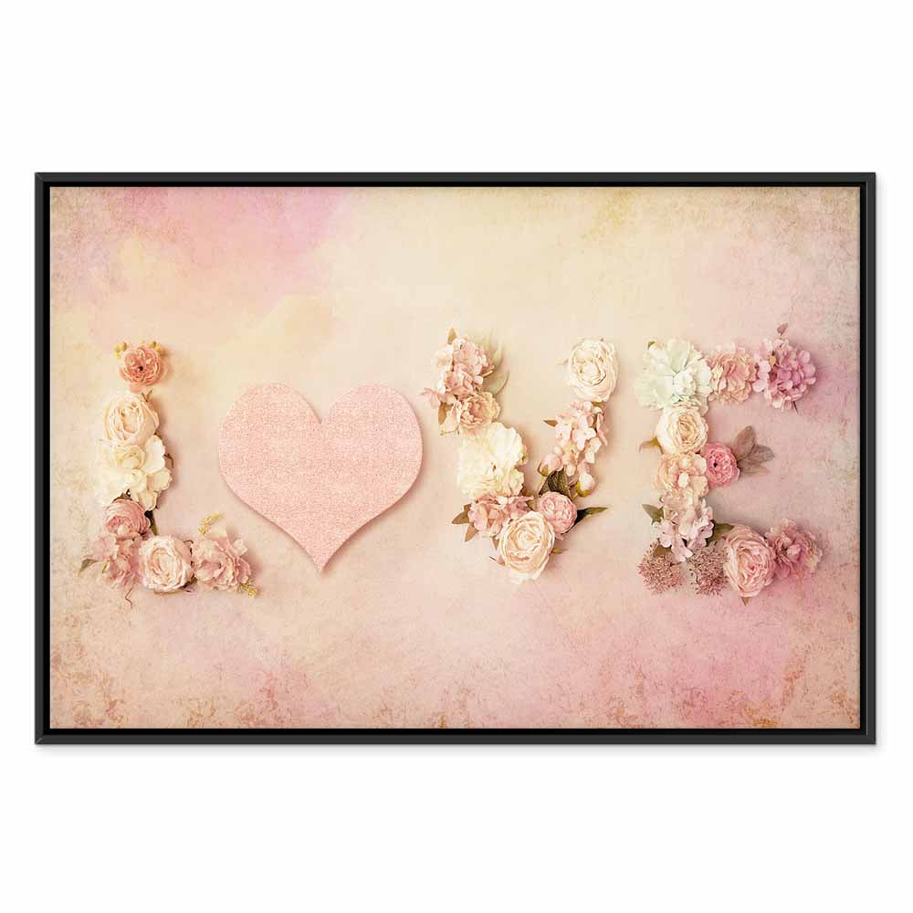 Time for Love Romantic Text Canvas Print