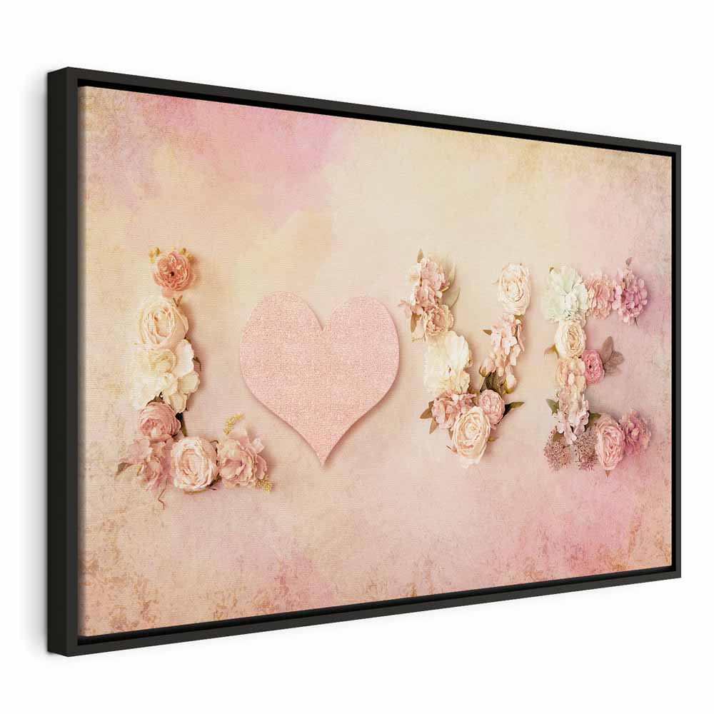 Time for Love Romantic Text Canvas Print