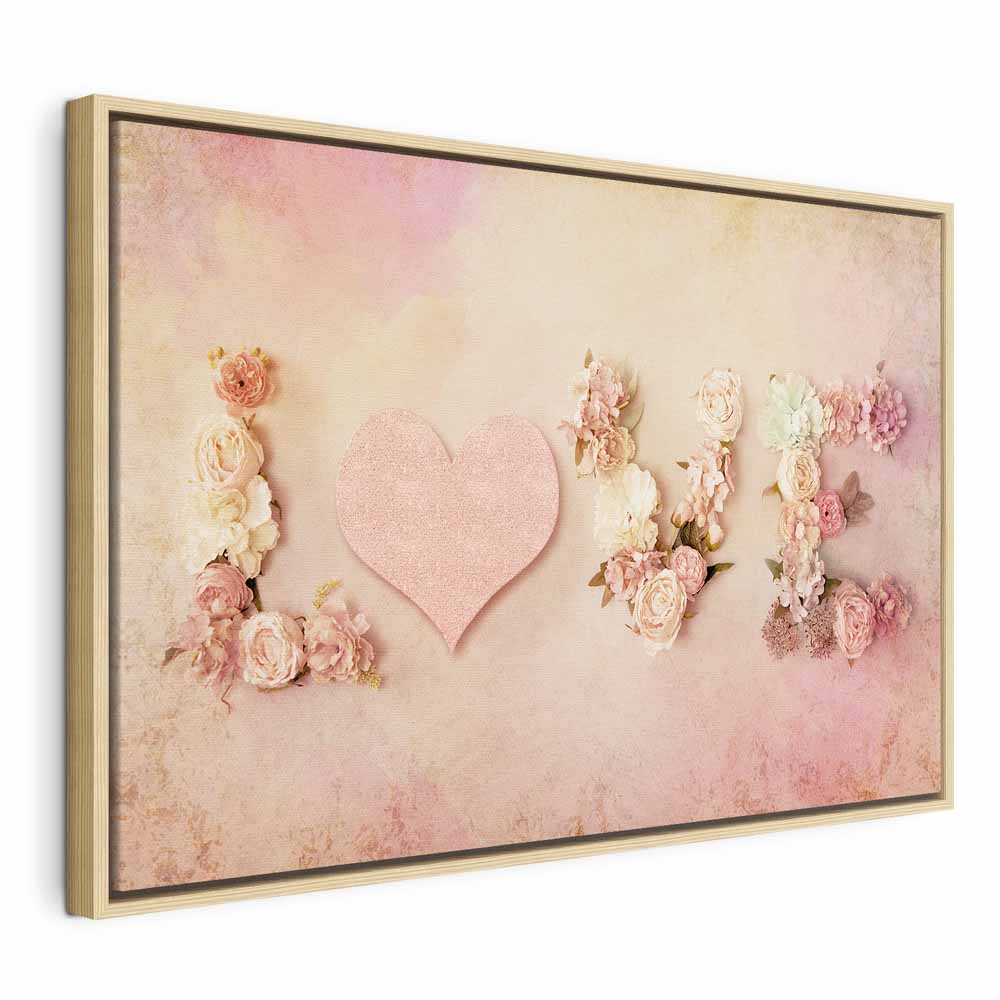 Time for Love Romantic Text Canvas Print