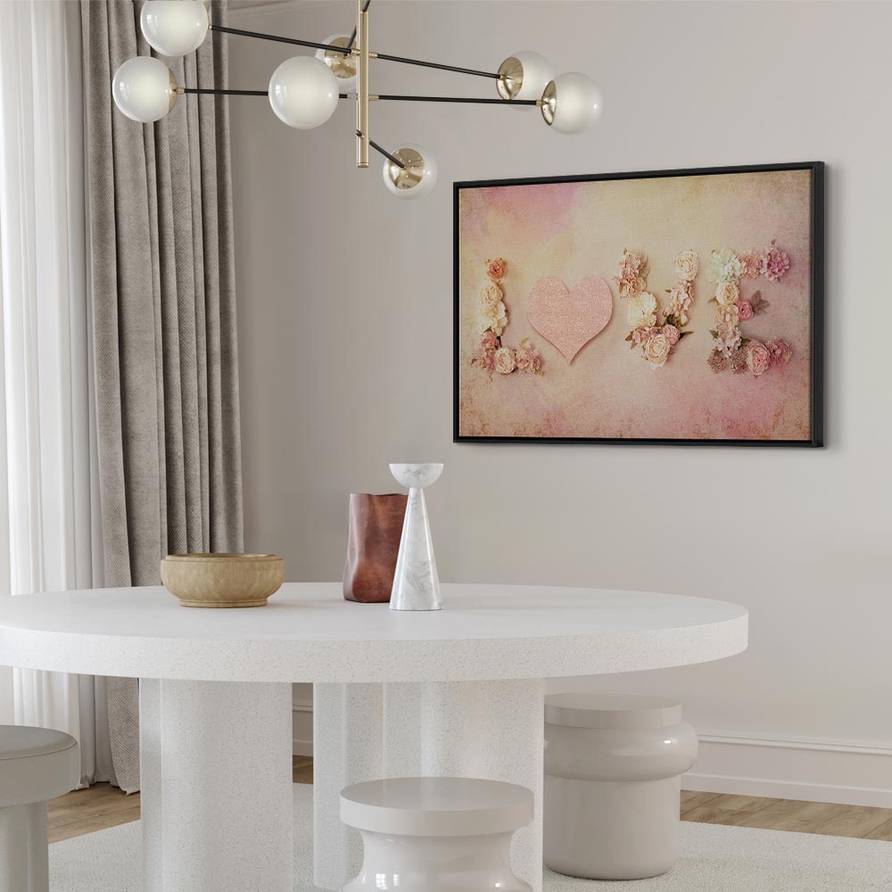 Time for Love Romantic Text Canvas Print