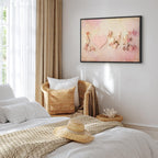 Time for Love Romantic Text Canvas Print