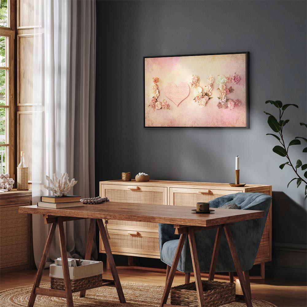 Time for Love Romantic Text Canvas Print