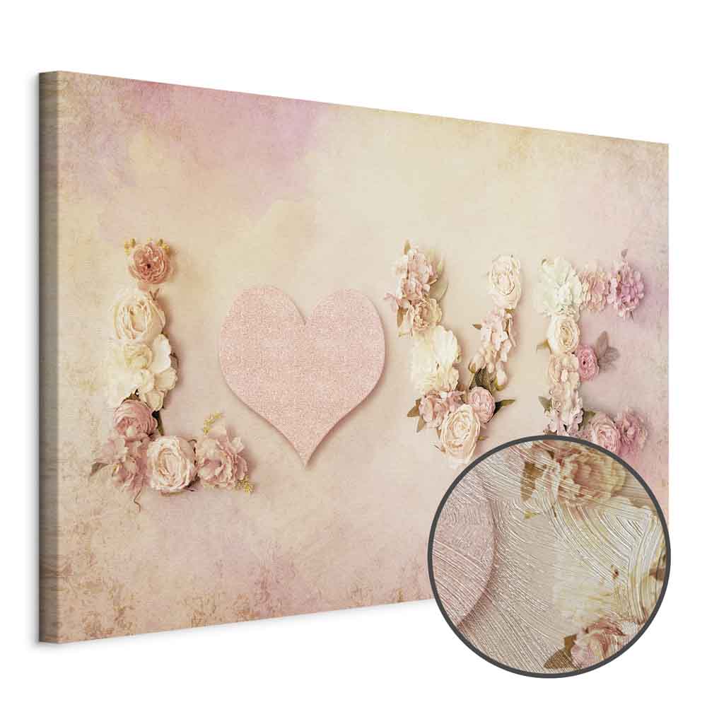 Time for Love Romantic Text Canvas Print