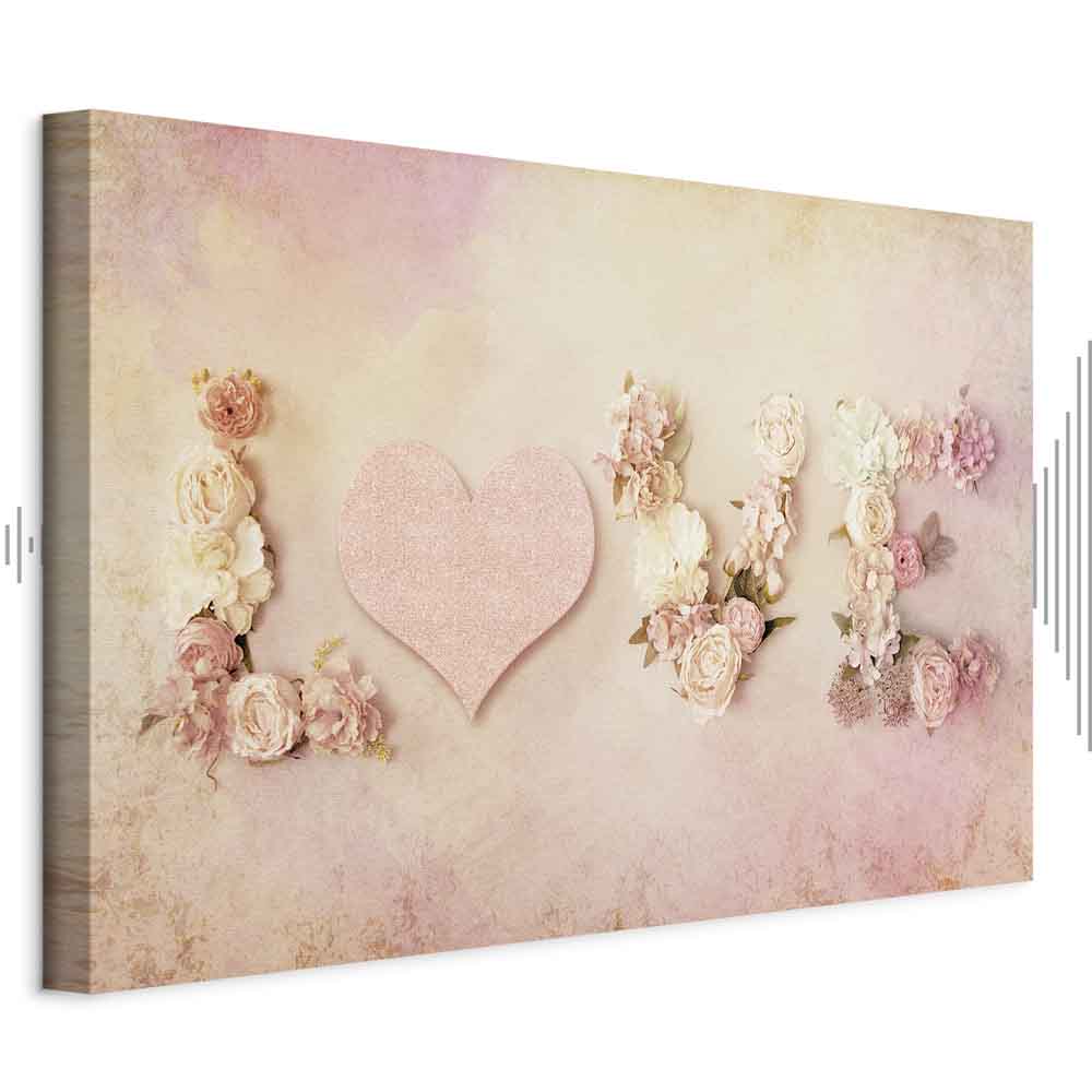Time for Love Romantic Text Canvas Print