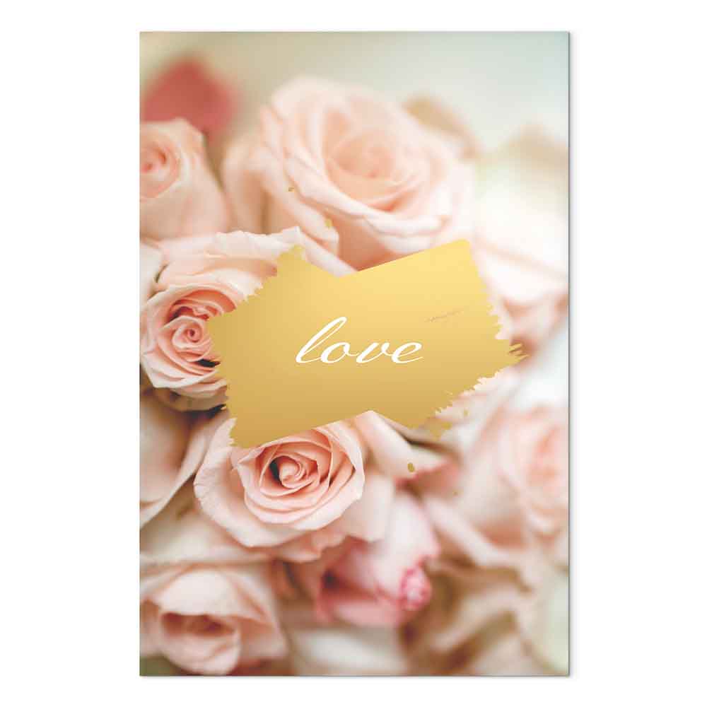 One Feeling Text Floral Vertical Canvas Print
