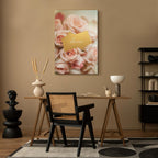 One Feeling Text Floral Vertical Canvas Print