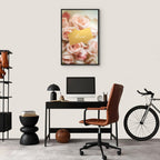 One Feeling Text Floral Vertical Canvas Print