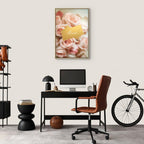 One Feeling Text Floral Vertical Canvas Print