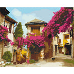 Mediterranean Town Landscape Paint by Numbers Kit