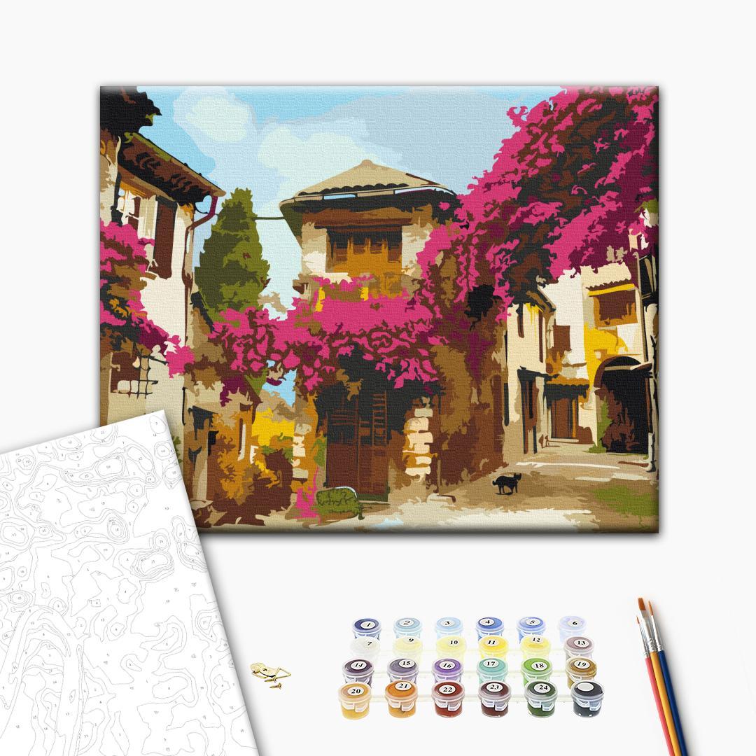 Mediterranean Town Landscape Paint by Numbers Kit