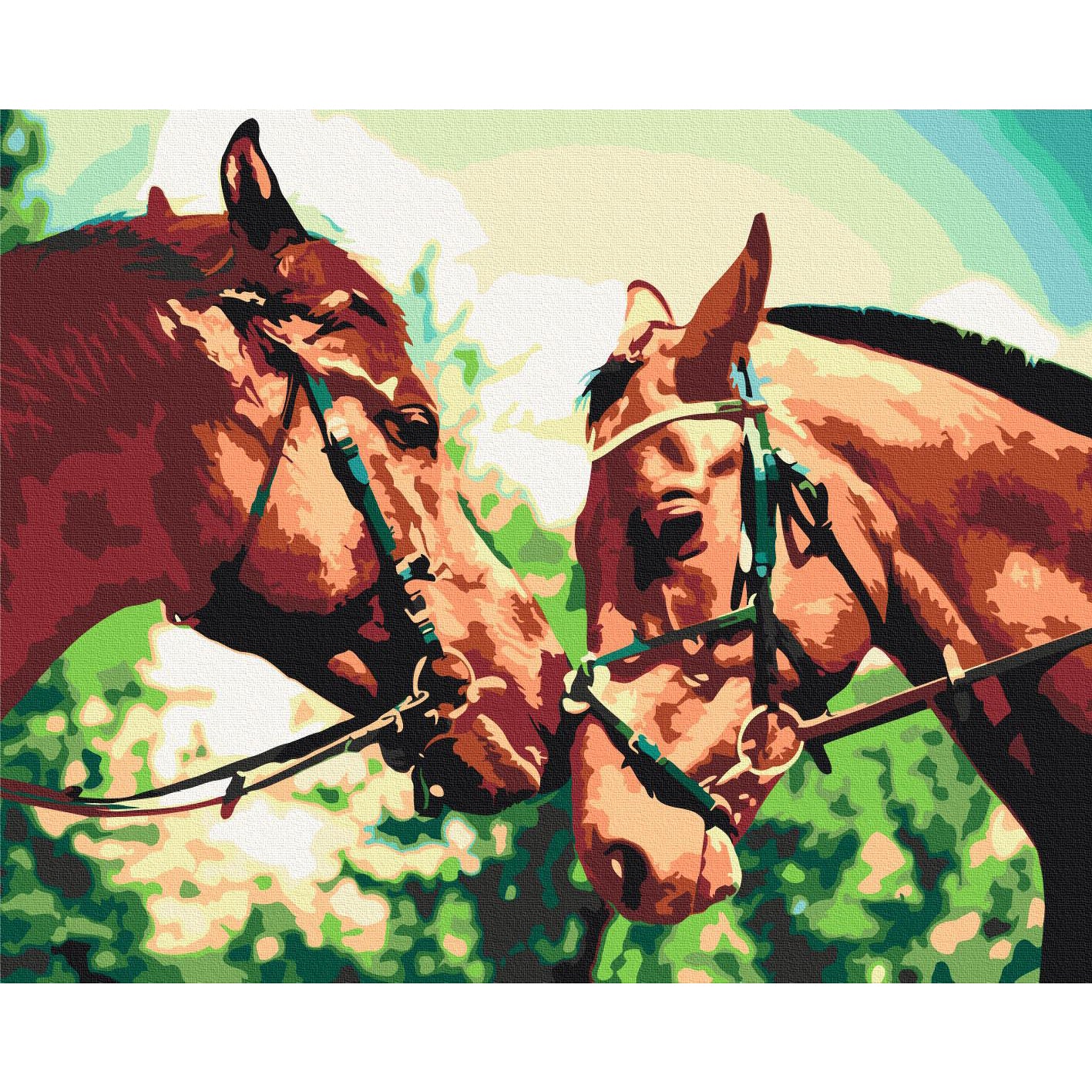 Two Horses Romantic Paint by Numbers Kit