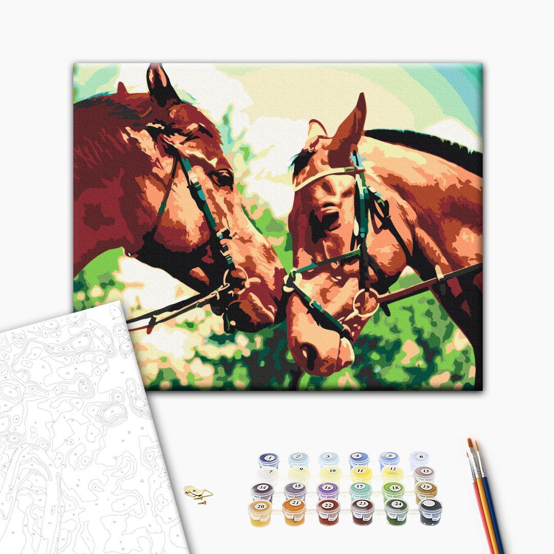 Two Horses Romantic Paint by Numbers Kit