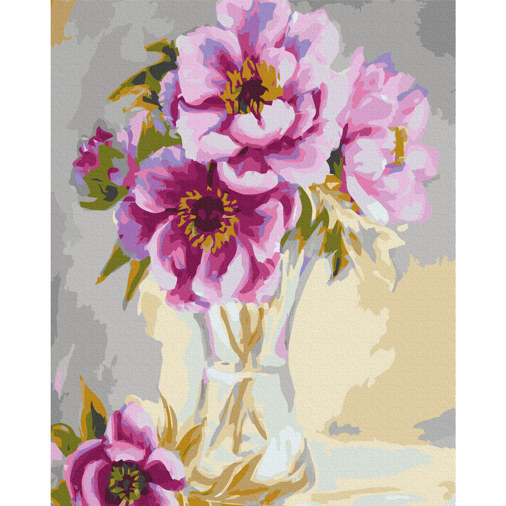 Flowers in a Vase Floral Paint by Numbers