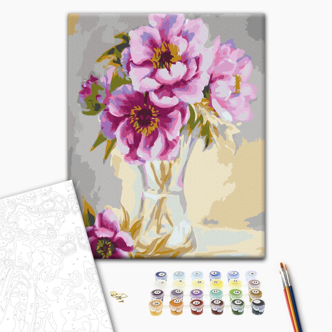 Flowers in a Vase Floral Paint by Numbers