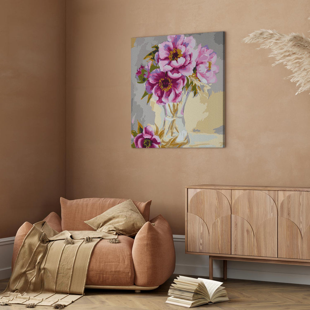 Flowers in a Vase Floral Paint by Numbers
