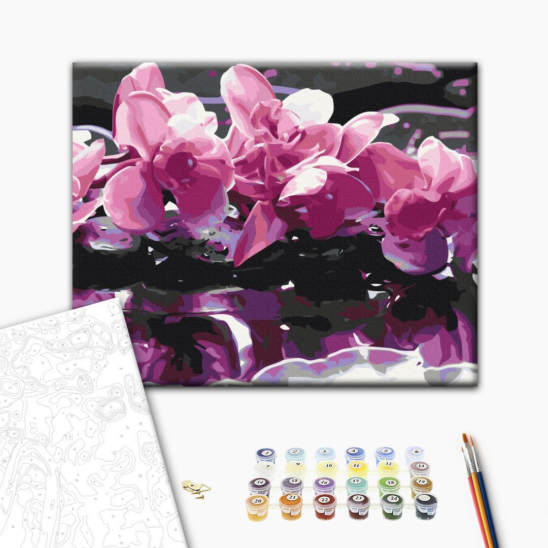 Purple Orchid Floral Paint by Numbers Kit