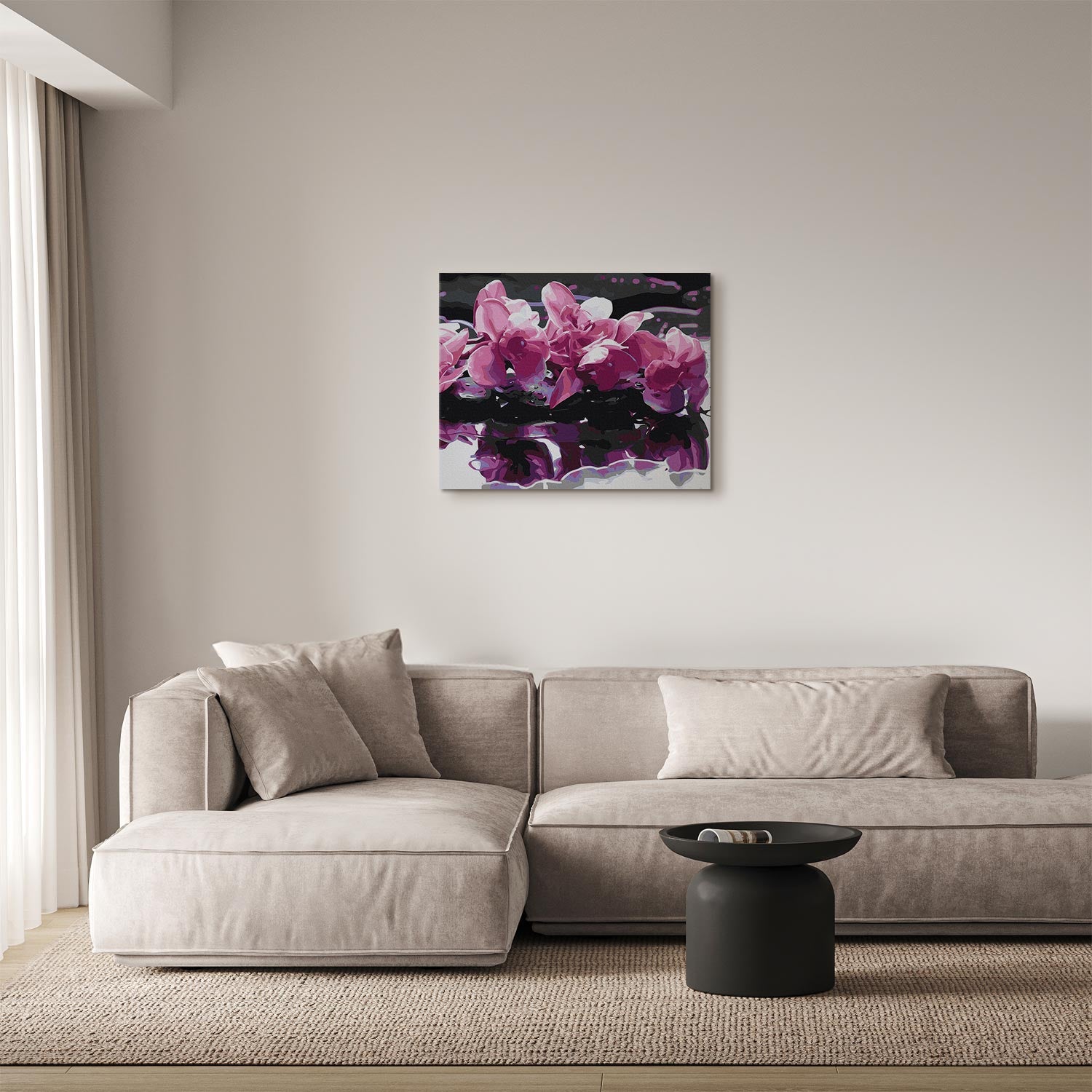 Purple Orchid Floral Paint by Numbers Kit