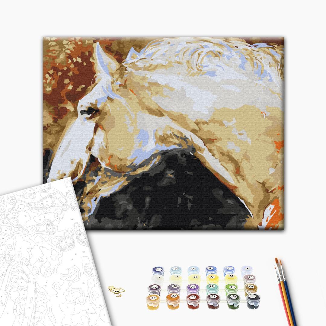 White Horse Nature Paint by Numbers Kit