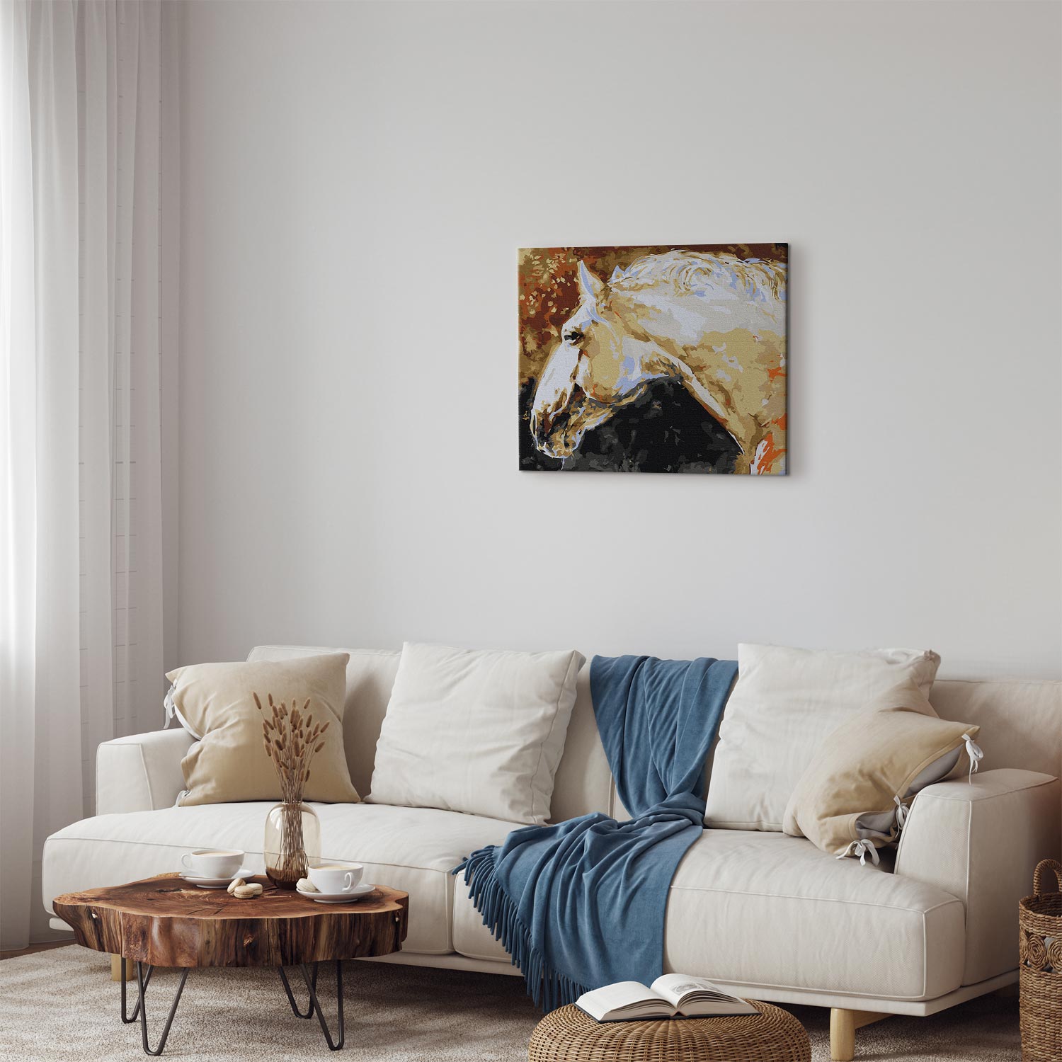 White Horse Nature Paint by Numbers Kit