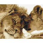 Lions in Love Romantic Paint by Numbers Kit