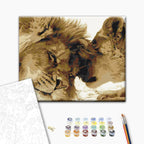 Lions in Love Romantic Paint by Numbers Kit