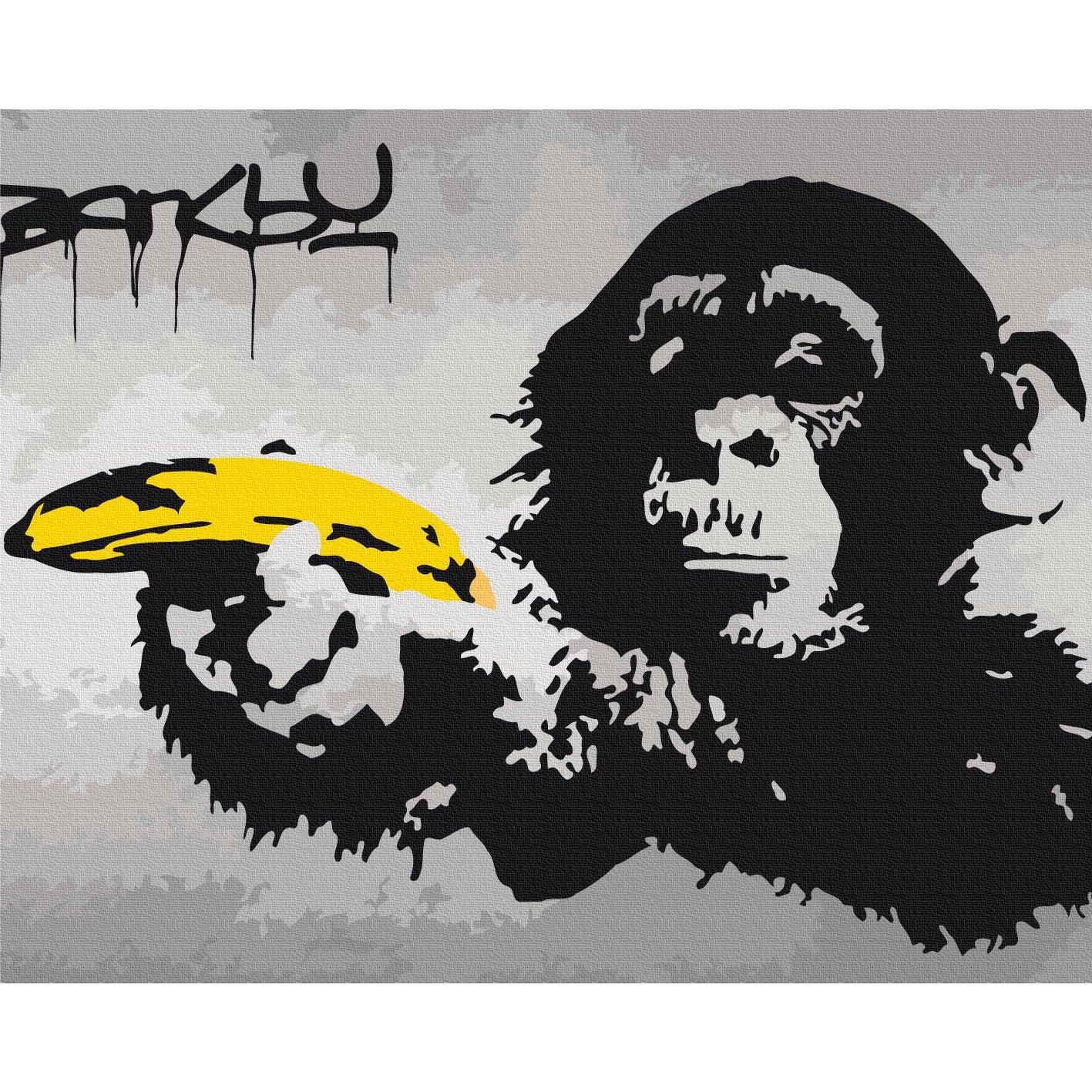 Banksy Monkey Graffiti Paint by Numbers Kit
