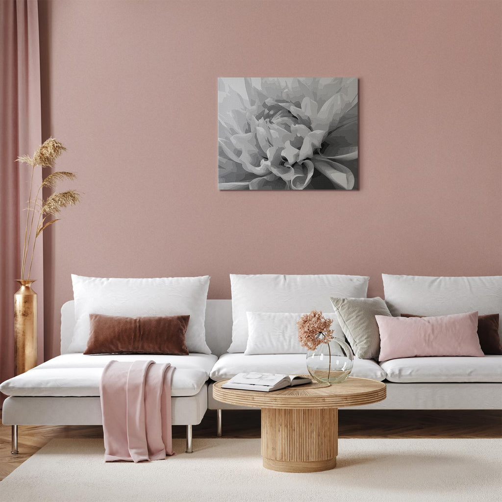 Black & White Flower Paint by Numbers Kit